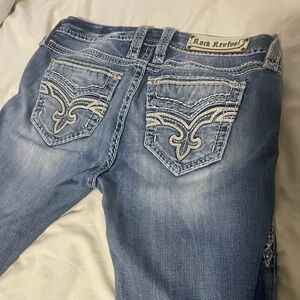 Rock Revival Women's Light Blue Boot straight leg. Equal to a size 8.